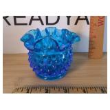 Fenton Blue Colbalt Hobnail Vase