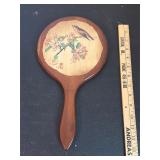Vintage Wooden Hand Held Mirror