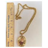 Vintage Dome Flower Necklace