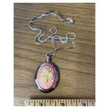 925 Sterling Italy Milor Cameo Pin Necklace