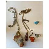 Polished Stones, Flint, Turquoise