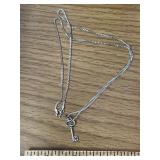925 Sterling Italy Key Necklace