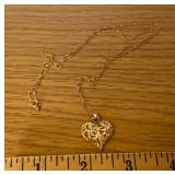 14K Gold Pendant on 10K Gold Chain