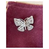 925 Sterling Butterfly Brooch