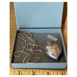 925 Sterling Italy Heart Necklace