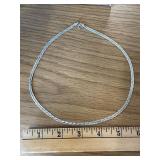 925 Sterling Italy Braided Herringbone Necklace