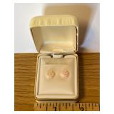 14K Gold Coral Earrings
