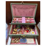 Vintage Jewelry Box and Jewelry
