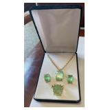 18K GE Necklace, Earrings and Ring Set