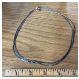 925 Sterling Italy Triple Herringbone Necklace