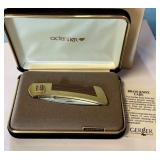Service Award Brass Knife 10K Gold Emblem