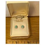 14K Gold and Turquoise Earrings