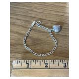 925 Sterling Heart Locket Bracelet