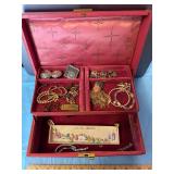 Vintage Jewelry Box and Jewelry
