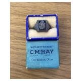 Size 4.5 Sterling Navy Ring