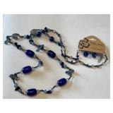 Glass Bead Necklace and Earrings