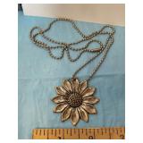 Vintage Sunflower Necklace