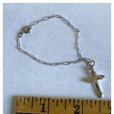 925 Sterling Cross Bracelet