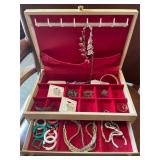 Vintage Jewelry Box and Jewelry