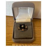 Size 7.5 10K Gold Black Onyx Ring
