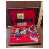 Vintage Jewelry Box and Contents
