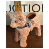 Vintage Pink Ceramic Lamb Planter