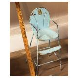 Vintage Metal Toy High Chair