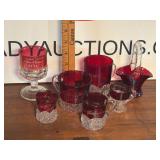Vintage Ruby Souvenir Glassware