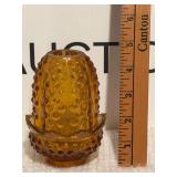Fenton Amber Fairy Lamp