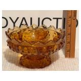 Fenton Amber Candle Holder