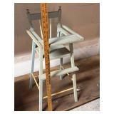 Vintage Wooden Toy High Chair