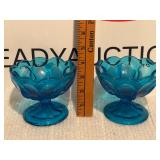 Anchor Hocking Blue Glass Compotes