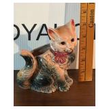 Vintage Ceramic Cat Planter