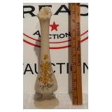 Fenton Custard Satin Signed Bud Vase