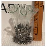 Vintage Handkerchief Glass Vase
