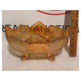 Vintage Iridescent Footed Bowl
