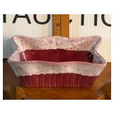 Vintage Burgundy Rectangle Planter
