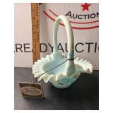 Fenton Hand-Painted and Signed Basket