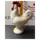 Vintage Milk Glass Rooster Candy Dish