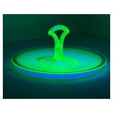 Uranium Glass Tidbit Tray