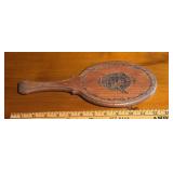 Vintage Wooden Hummingbird Hand Mirror