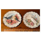 3D Bird and Floral Wall Plaques