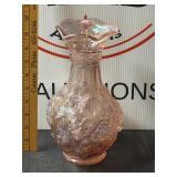 Fenton Carnival Glass Paneled Grape Vase