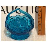 Vintage L.E. Smith ï¿½Moon and Starsï¿½ Glass Basket