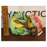 Vintage Bird and Tree Branch Wall Pocket