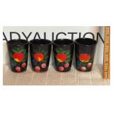 Vintage Pottery Black Cups