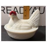 Westmoreland Milk Glass Hen on Nest