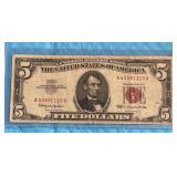 1963 5$ Red Seal Note