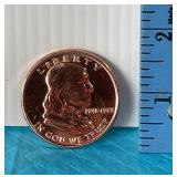 1 Ounce Franklin Copper Round
