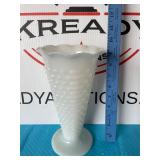 Milk Glass Hobnail Vase